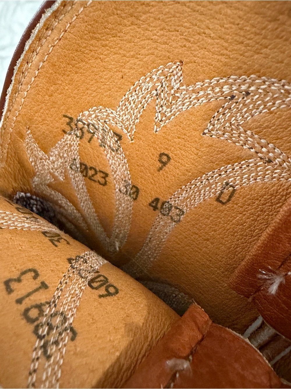 Nocona - Tan Leather Cowboy Boots - Embroidered Interior men’s 9d/ladies 11d - Picture 2 of 15